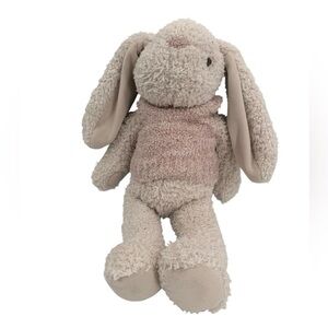 Barefoot Dreasm Kids CozyChic Bunnie Buddie with Vest Almond/Pink 17 Inch
